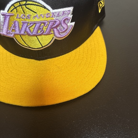 New Era Hardwood Classics Lakers Black and Purple Cap new era snap back - Picture 6 of 16
